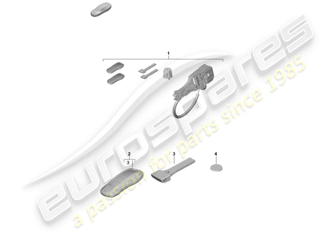 porsche 2024 (panamera 976) schließzylinder handsender teilediagramm