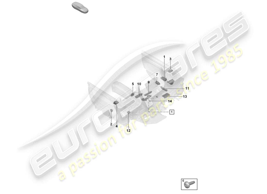 porsche 2025 (992-2 gt3) schalter multimedia-schnittstelle buchse teilediagramm