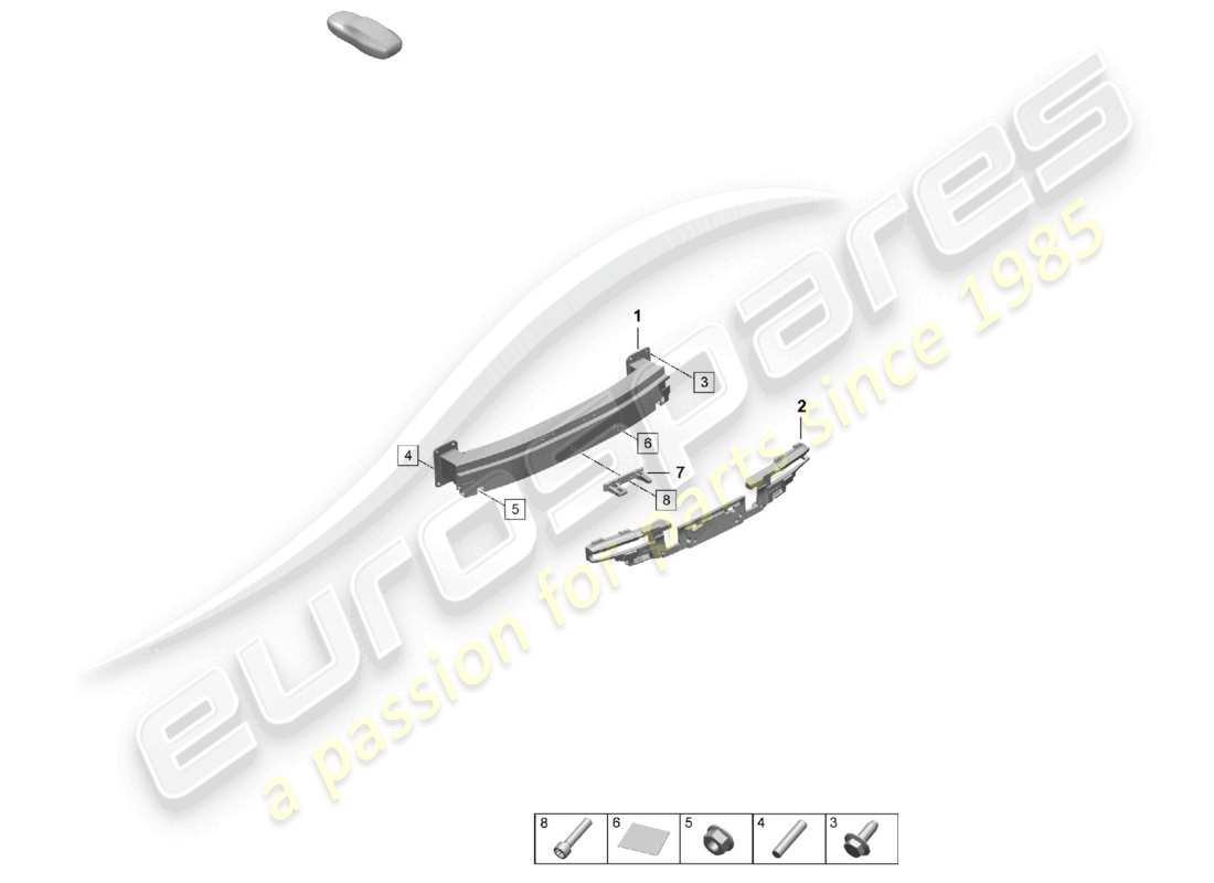 porsche 2025 (taycan 9j1-2) stoßstangenträger hinten, ersatzteildiagramm