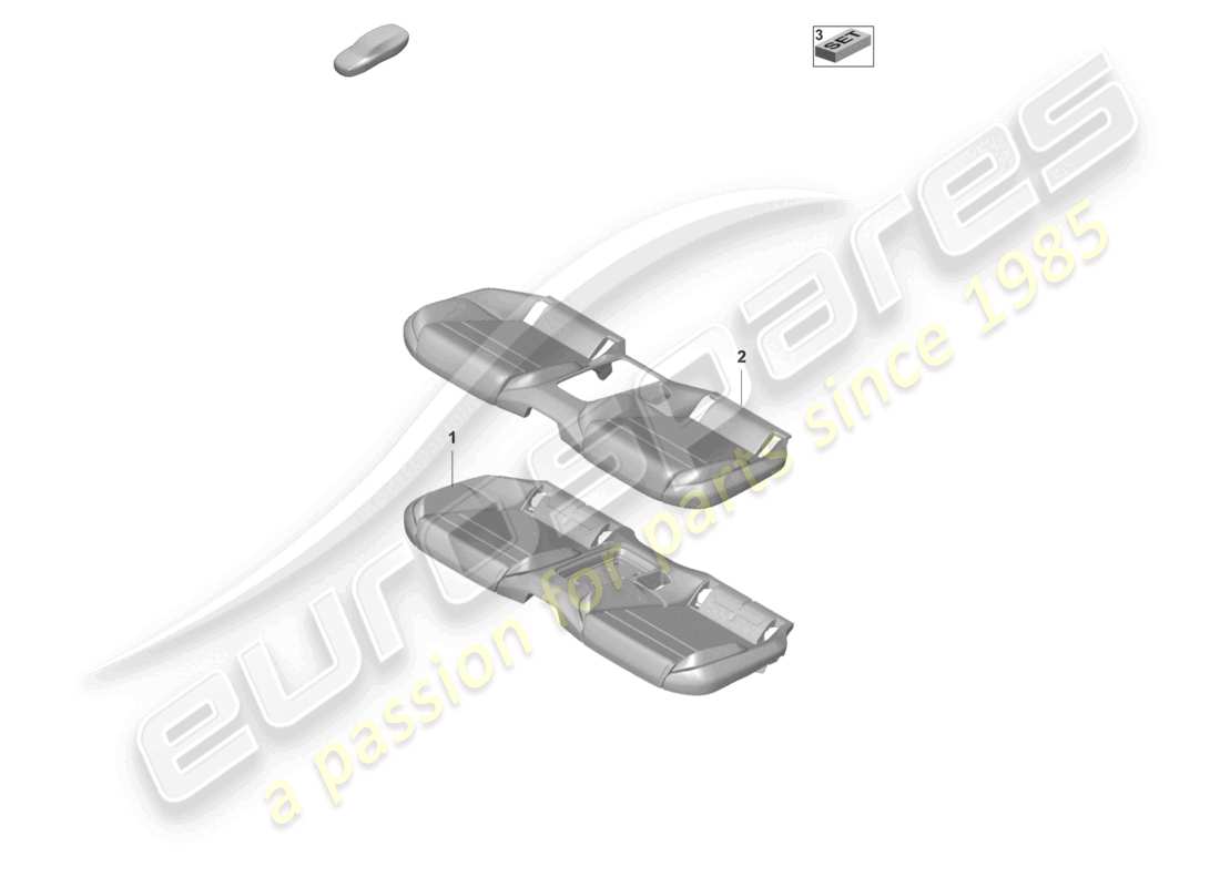porsche 2023 (taycan 9j1-1) schaumteil sitzbezug standardsitz komfortsitz sportsitz teileübersicht