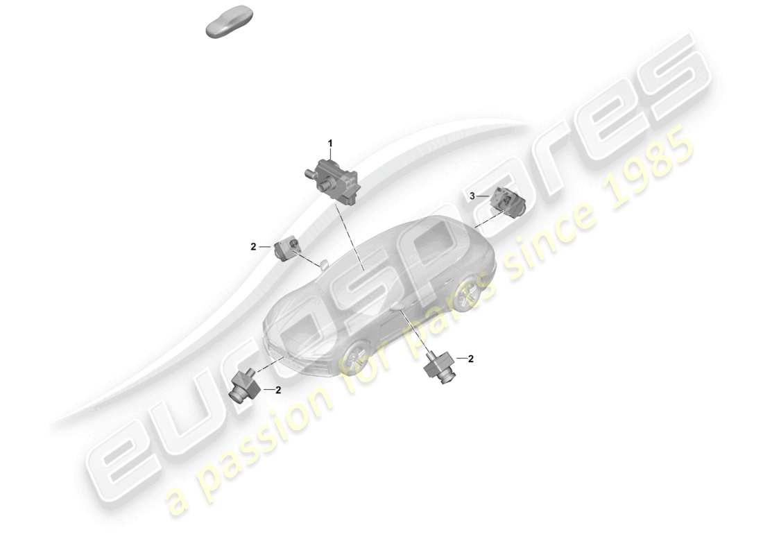 porsche 2024 (panamera 976) kamera echte draufsicht frontkamera teilediagramm