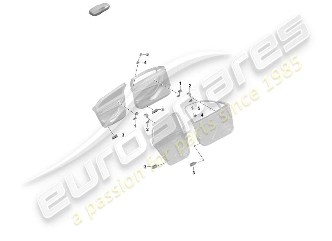 porsche 2024 (panamera 976) innenbeleuchtung türen teilediagramm