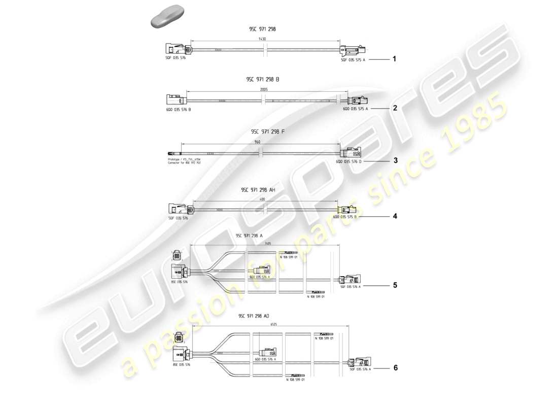 porsche 2025 (macan-e) datenverbindungsleitung teilediagramm