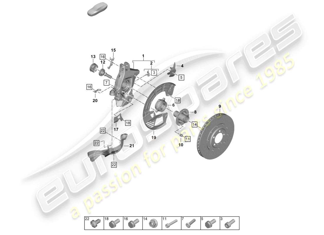 porsche 2025 (992-2 gt3) radträger radnabe teilediagramm