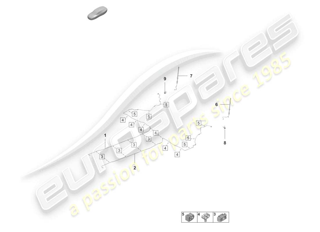 porsche 2026 (taycan 9j1-2) bremsleitung mitte unterboden hinten teilediagramm