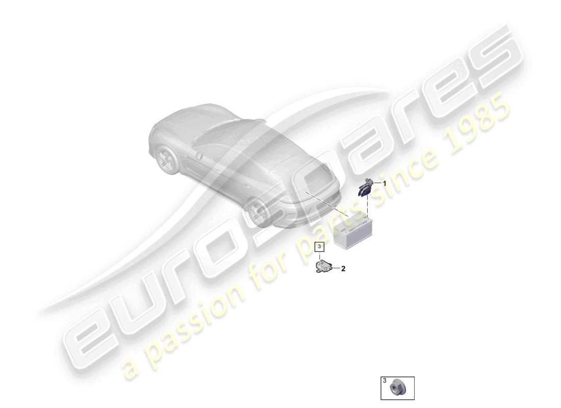 porsche 2024 (panamera 976) zentralschutz hinten teilediagramm