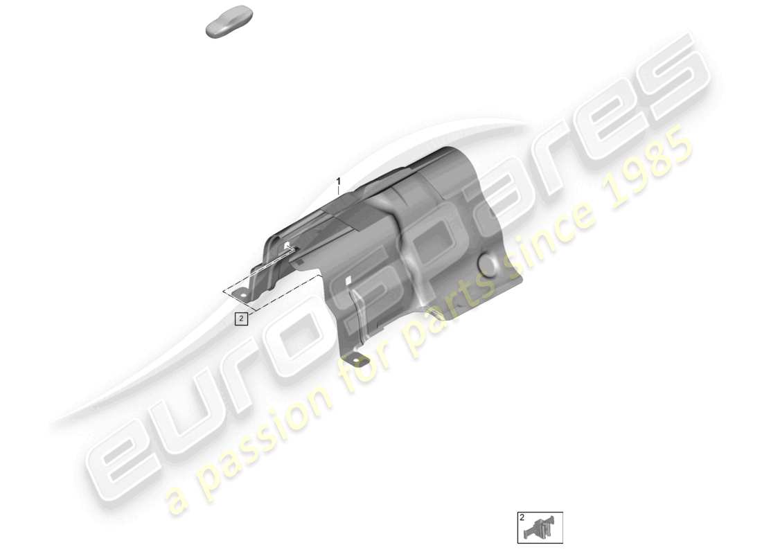 porsche 2024 (panamera 976) kraftstofftank hitzeschild teilediagramm