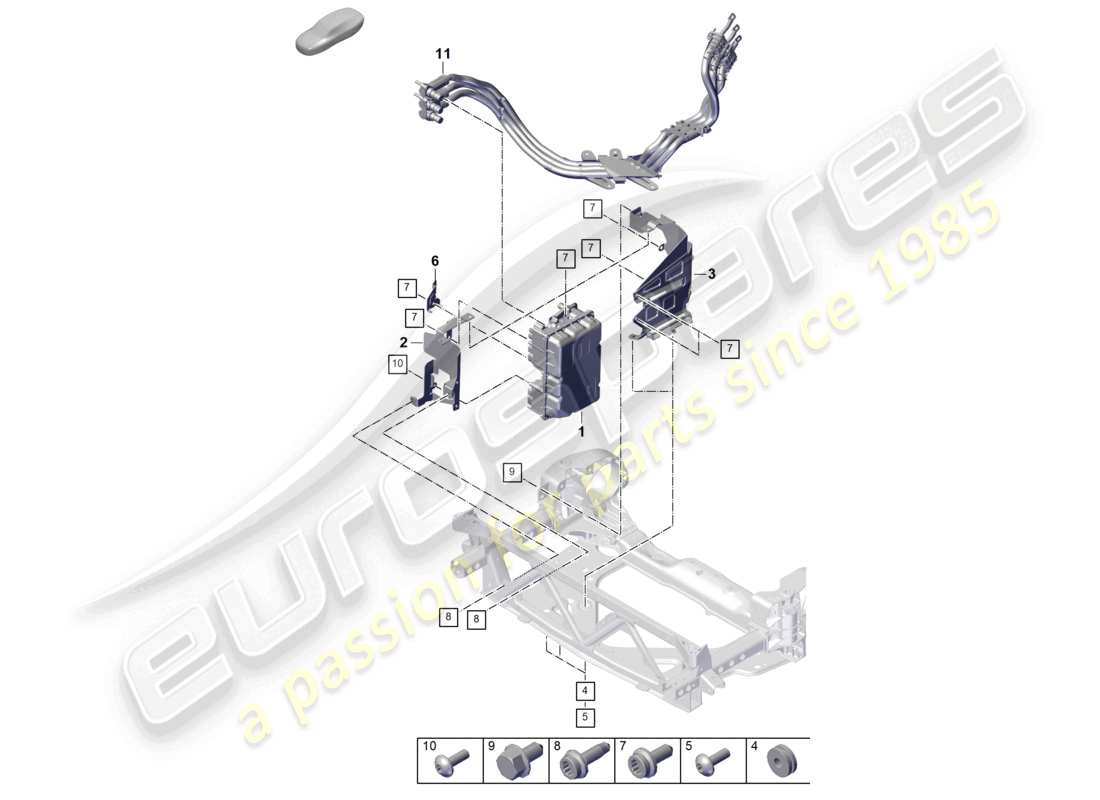 porsche 2024 (panamera 976) leistungs- und steuerelektronik - für elektroantriebe teilediagramm