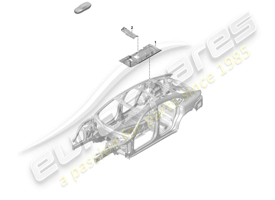 porsche 2024 (panamera 976) bodenplatten mitte teilediagramm
