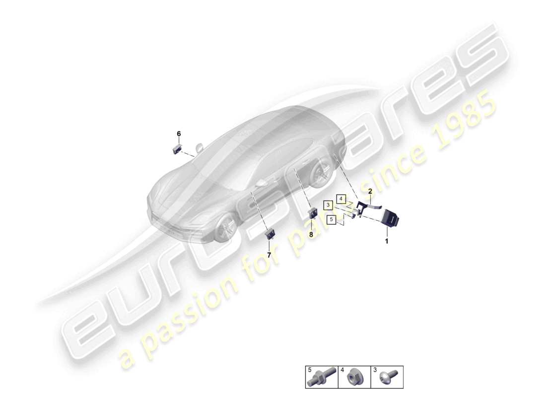 porsche 2024 (panamera 976) steuergerät für fahrgestell türsteuergerät teilediagramm