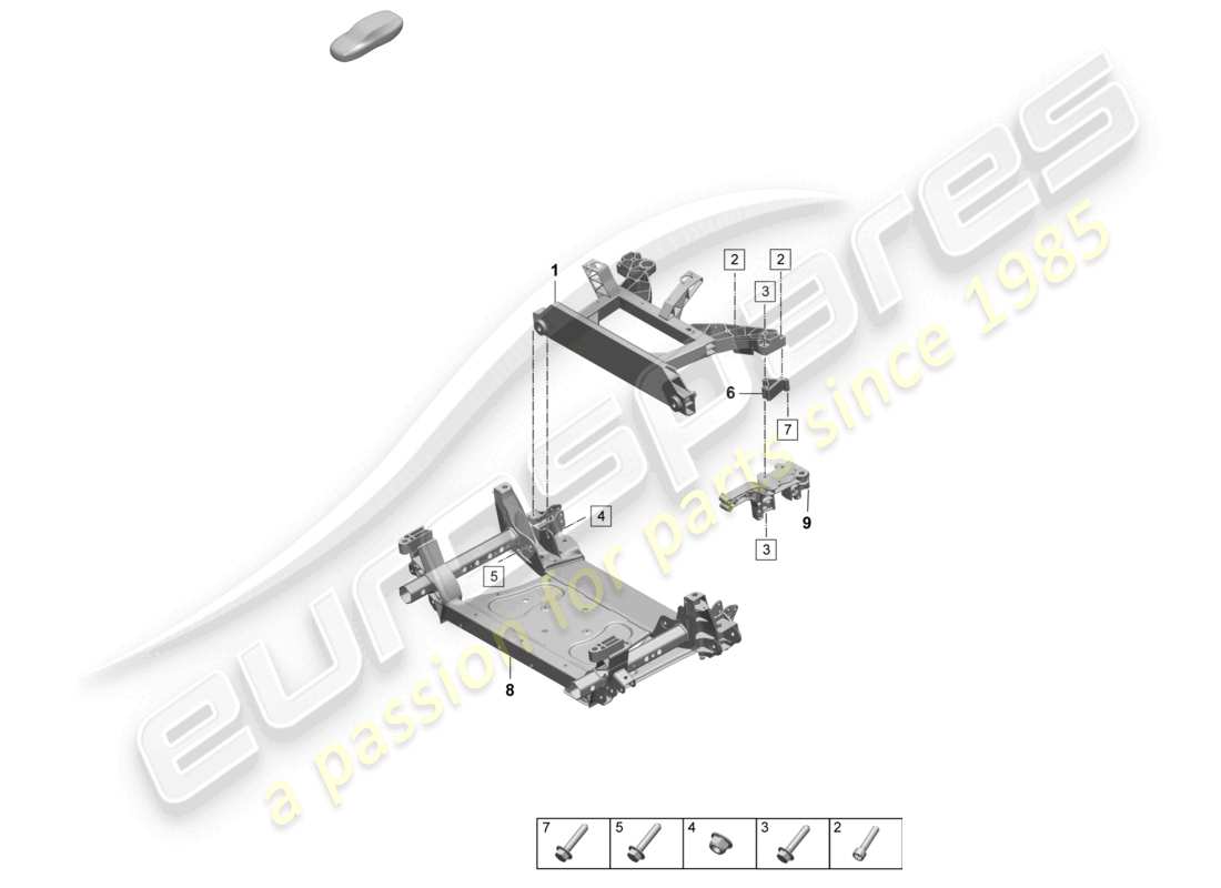 porsche 2023 (taycan 9j1-1) frame-teilediagramm
