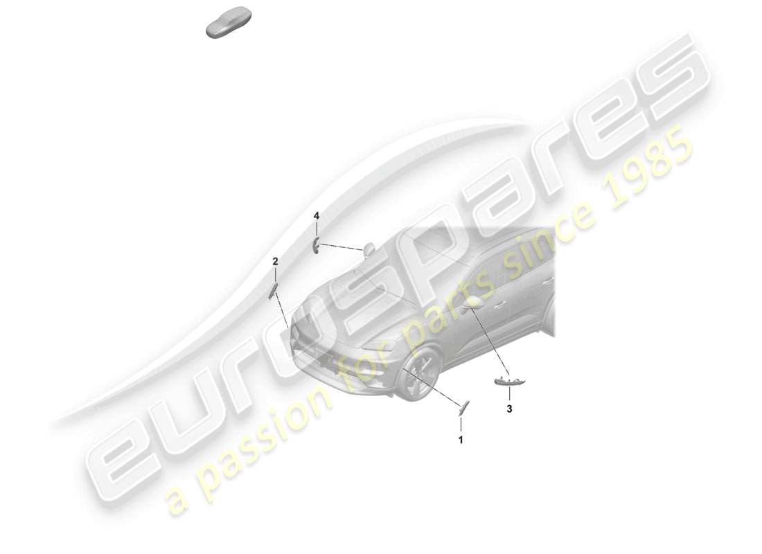 porsche 2024 (macan-e) seitenmarkierungsleuchte ersatzteildiagramm
