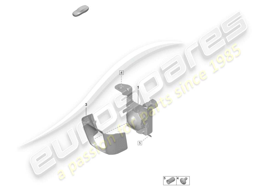 porsche 2023 (992-1) fahrerassistenzsystem radarsensor geschwindigkeitsregelanlage für fahrzeuge mit spurwechselassistent teilediagramm