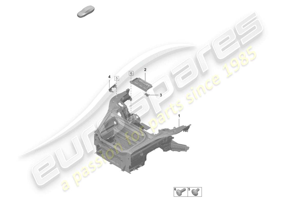 porsche 2022 (992-1 turbo / s) frontend (komplett) teilediagramm