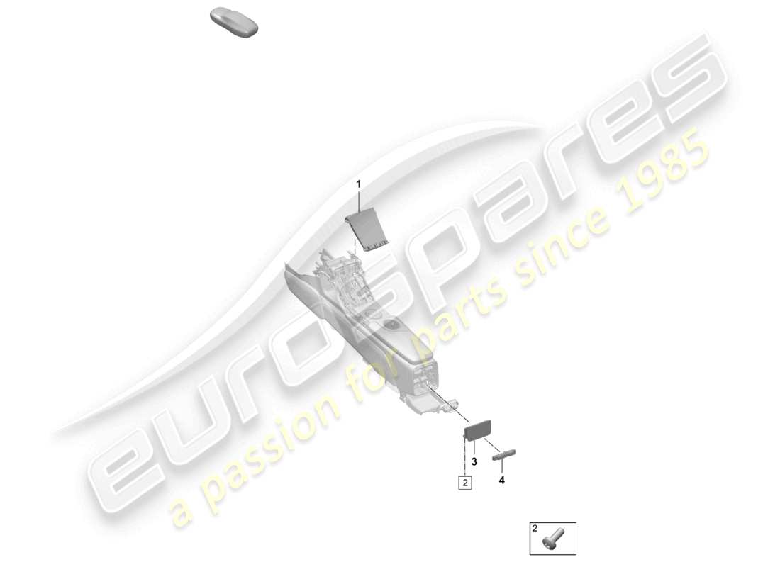 porsche 2025 (taycan 9j1-2) anzeige- und bedieneinheit mittelkonsole teilebild