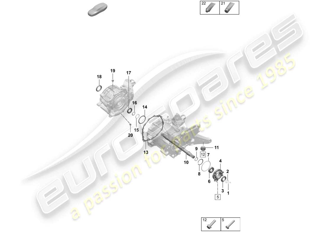 porsche 2026 (taycan 9j1-2) vorderachsdifferential vmg00 einzelteile teilediagramm