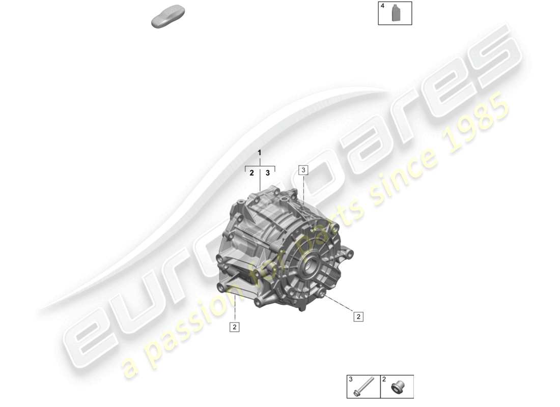 porsche 2026 (taycan 9j1-2) vorderachsdifferential teilediagramm