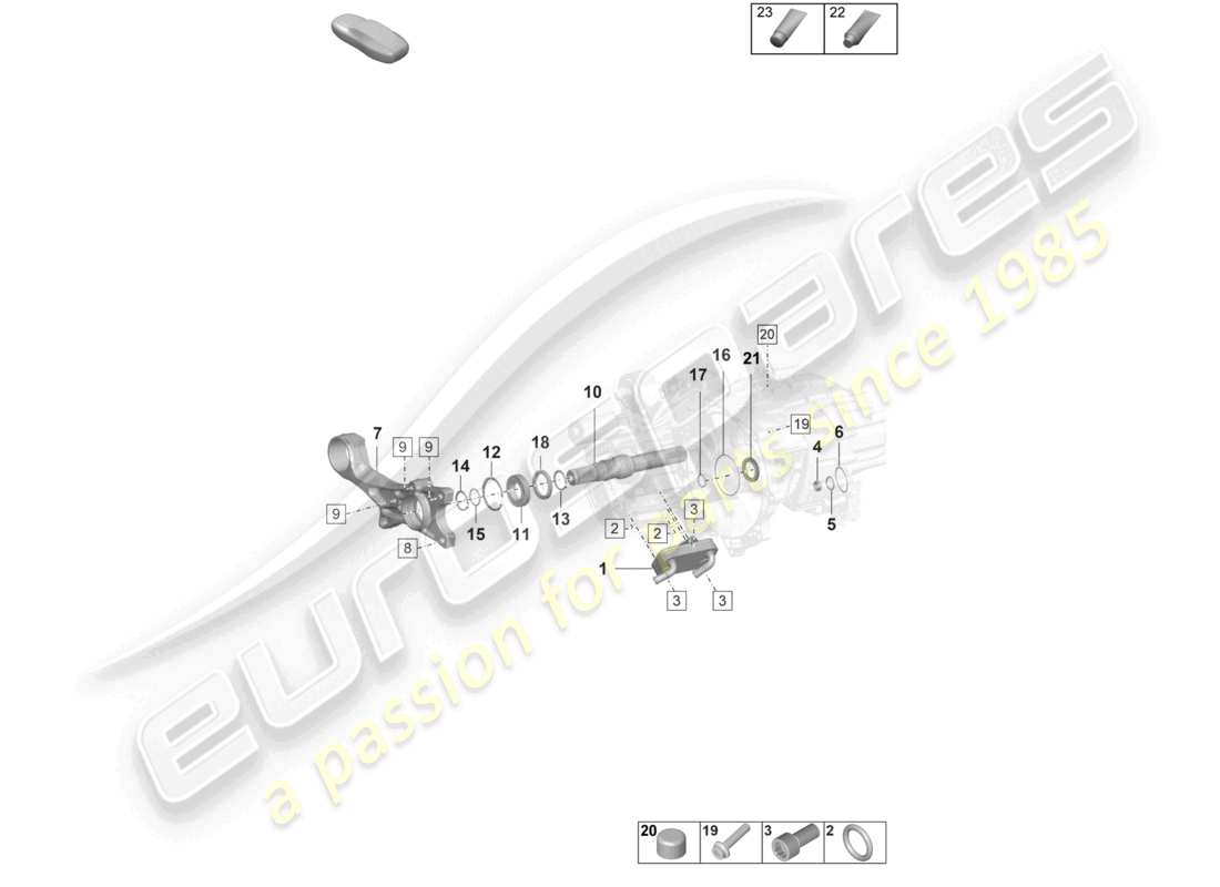 porsche 2025 (taycan 9j1-2) hinterachsdifferential einzelteile ersatzteilübersicht
