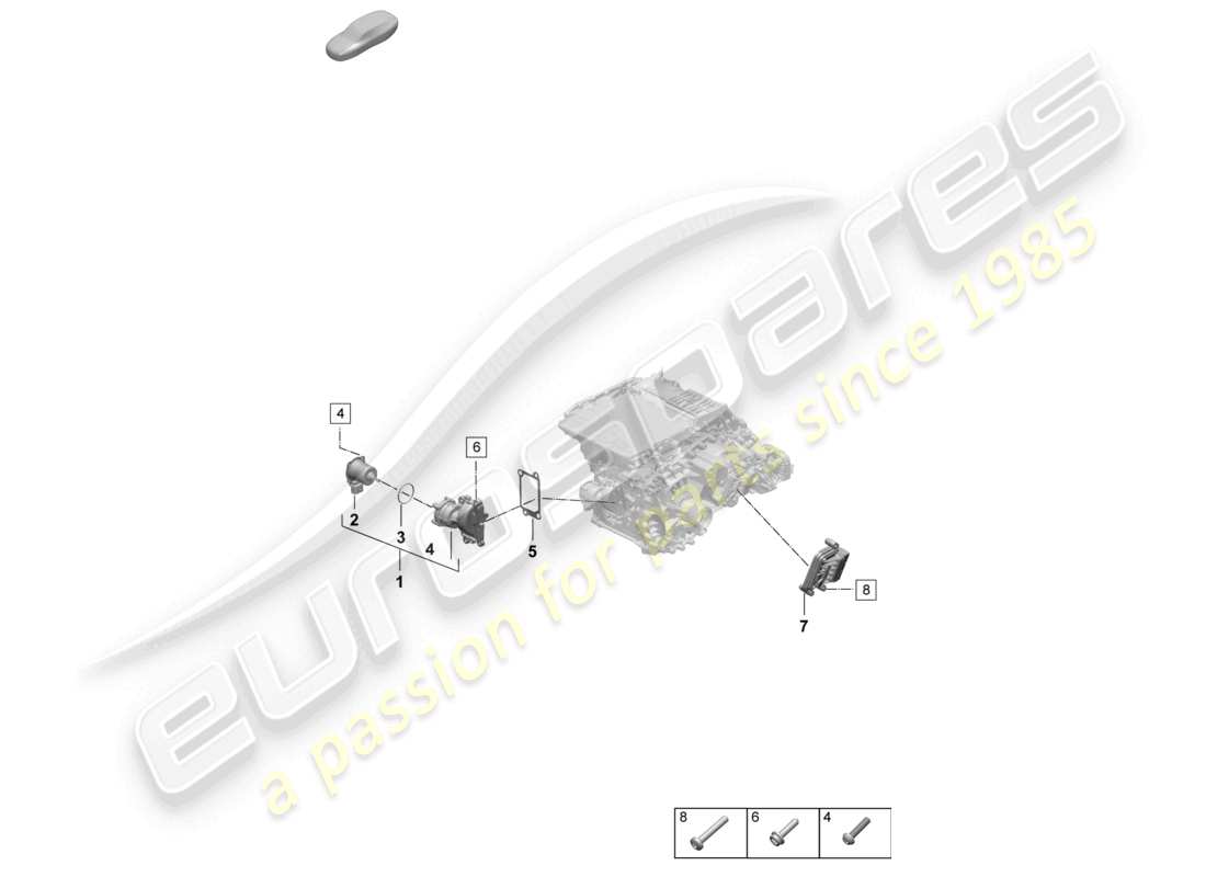 porsche 2025 (macan-e) stellmotor für geregeltes achsdifferenzial teilediagramm
