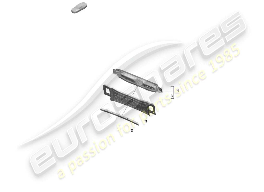 porsche 2025 (taycan 9j1-2) heck hinteres querteil teilediagramm