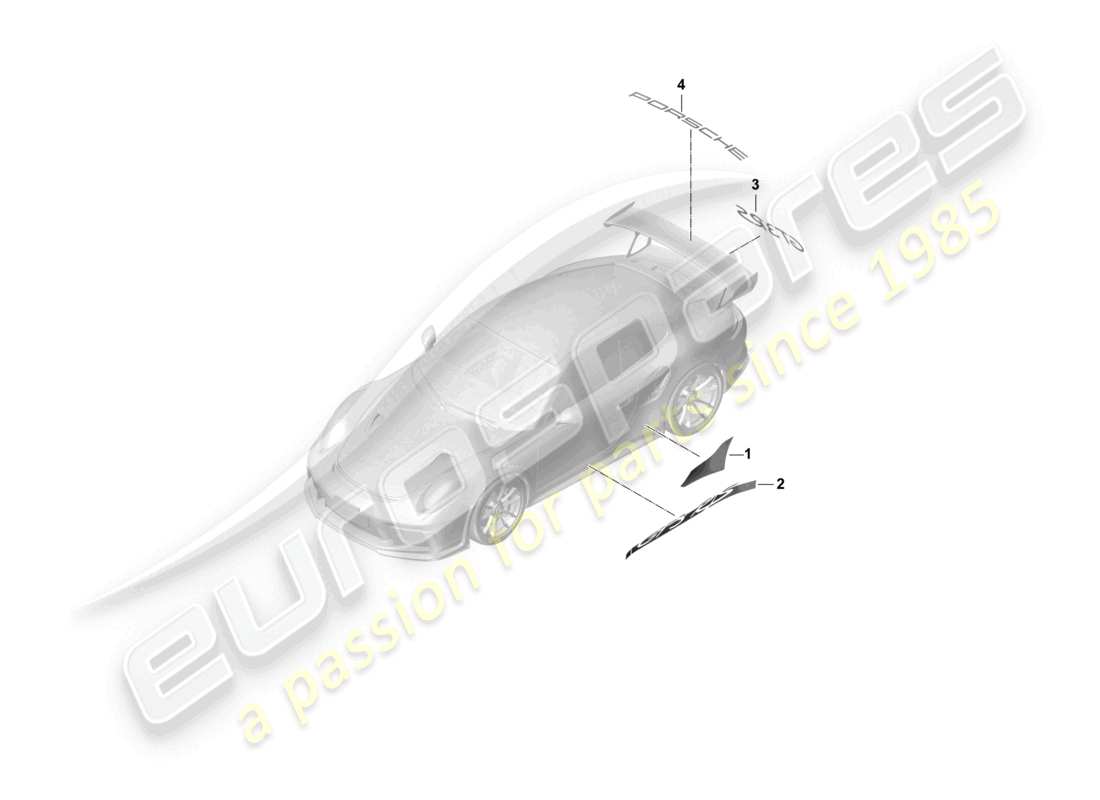 porsche 2021 (991-2 r/gt3/rs) dekorfolie steinschlagschutzfolie gt3 rs part diagram