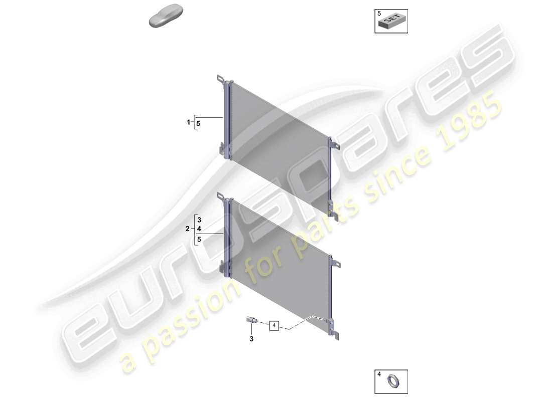 porsche 2025 (cayenne e3 pa) a/c-kondensator - teilediagramm