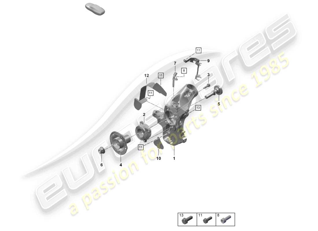 porsche 2022 (718 boxster spyder) radträger radnabe teilediagramm