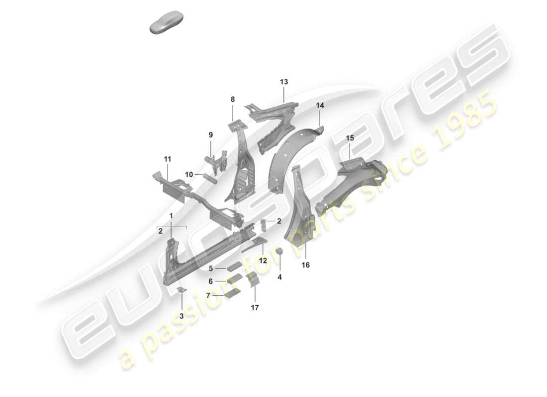porsche 2024 (992-1) schweller innen seitenteil coupe teilediagramm