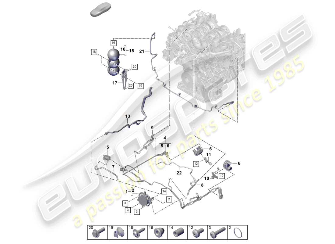 porsche 2025 (cayenne e3 pa) vakuumsystem vakuumpumpe teilediagramm