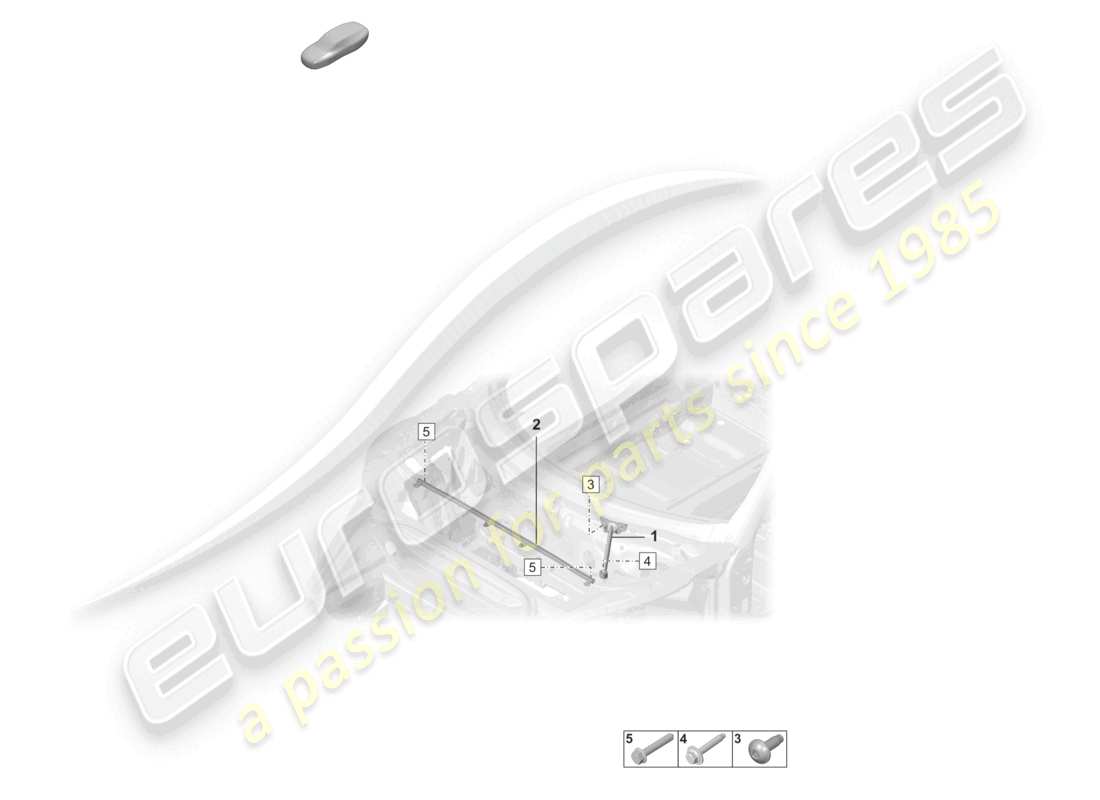 porsche 2026 (992-2 gt3/rs/st) domstrebe vorderes ende teilediagramm