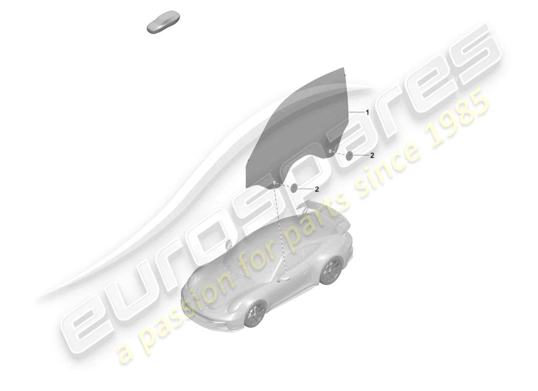 porsche 2026 (992-2 gt3/rs/st) türfenster teilediagramm