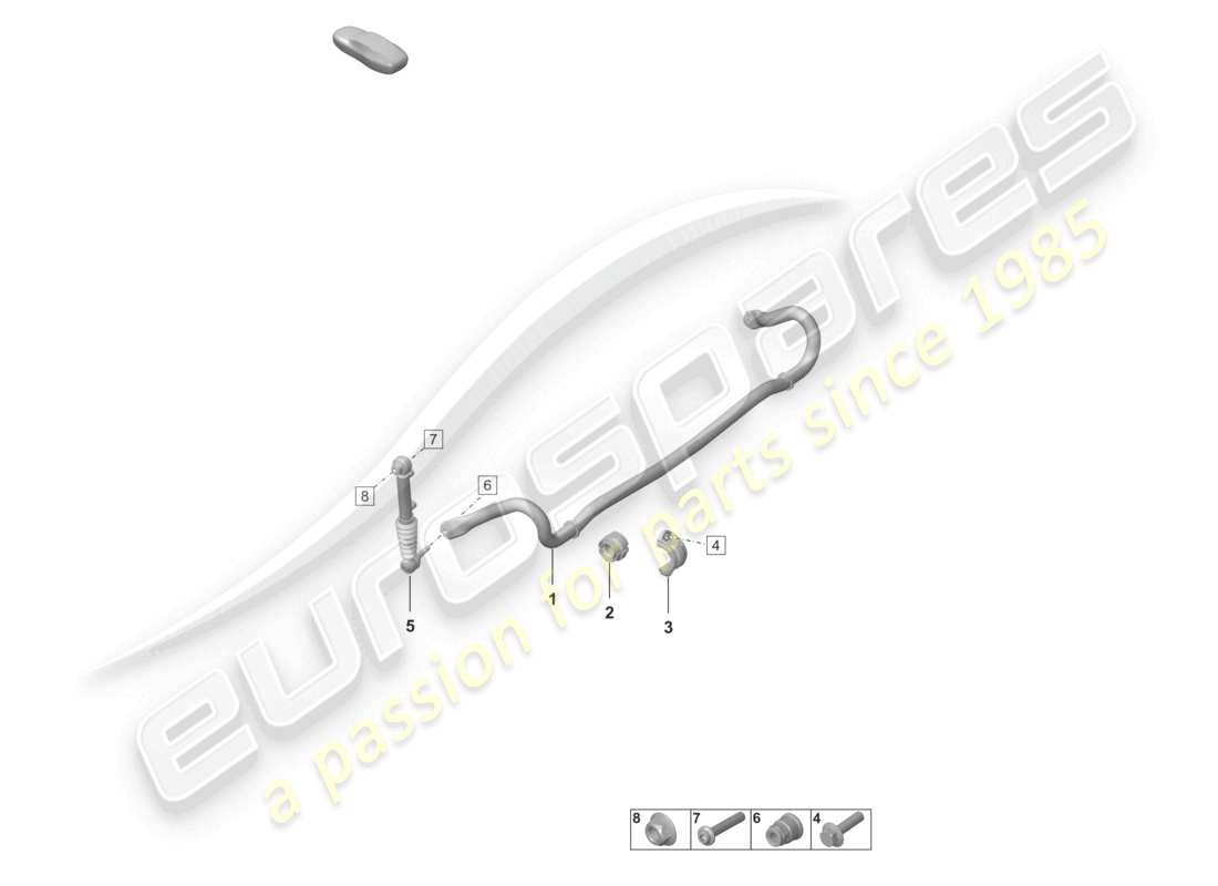 porsche 2022 (992-1 turbo / s) stabilisator koppelstange pdcc teilediagramm