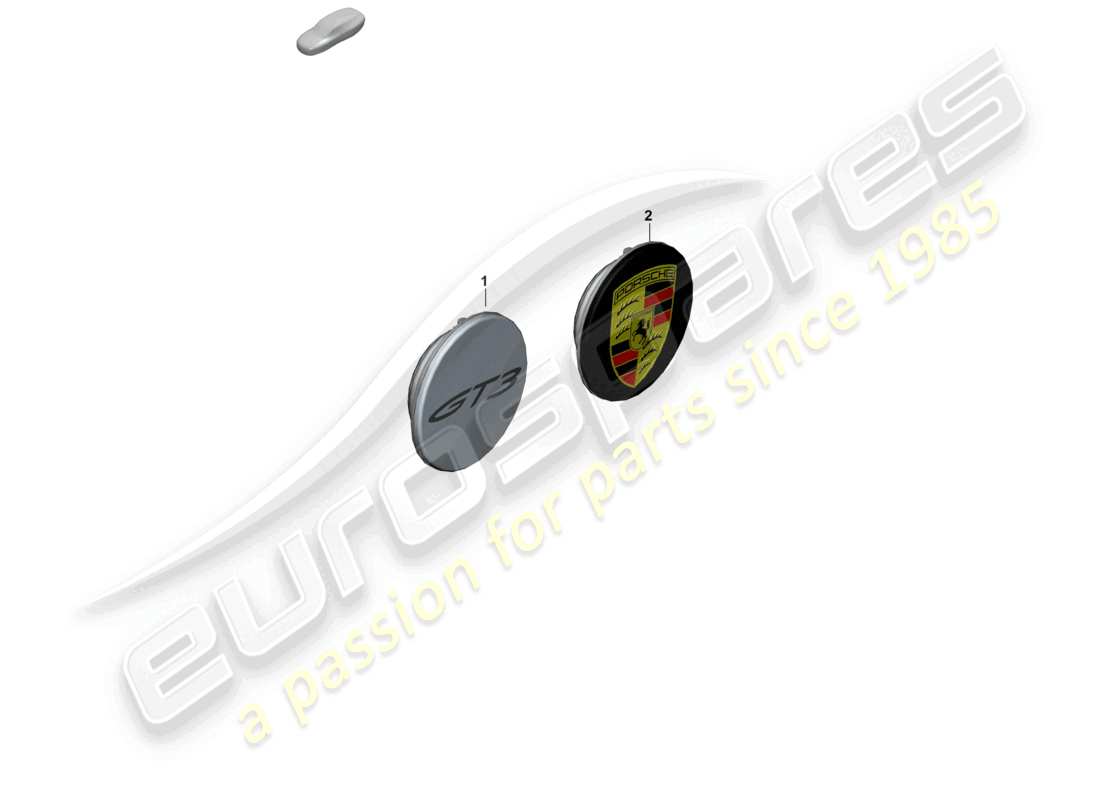 porsche 2026 (992-2 gt3) radkappen-ersatzteildiagramm