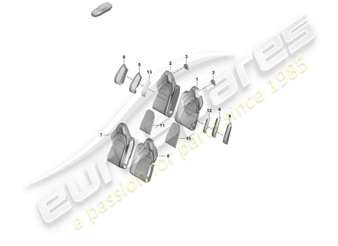 porsche 2024 (panamera 976) schaumstoffteil hinten rücksitzlehne rückenlehnenbezug executive teilediagramm