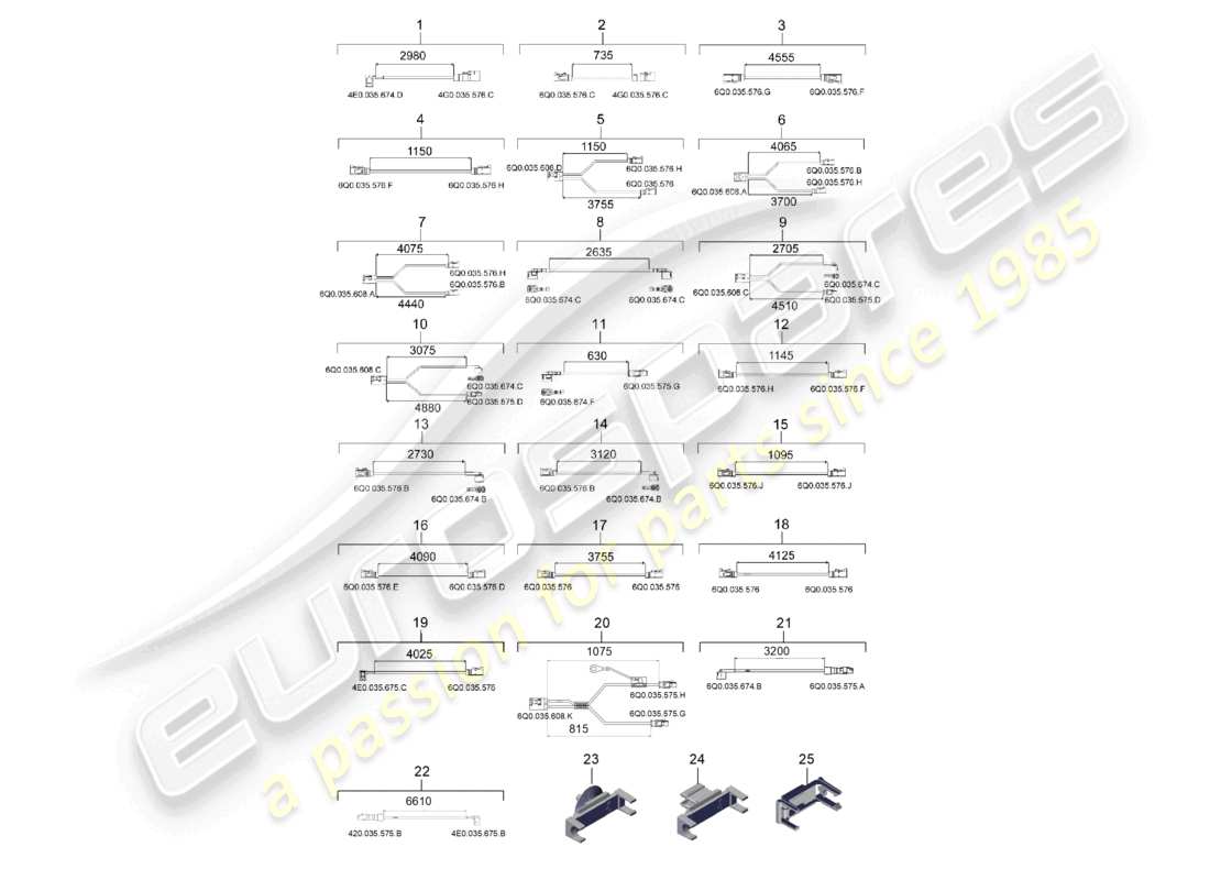 porsche 2023 (macan) einzeldraht verbindungsleitung antenne antennenverstärker teilediagramm