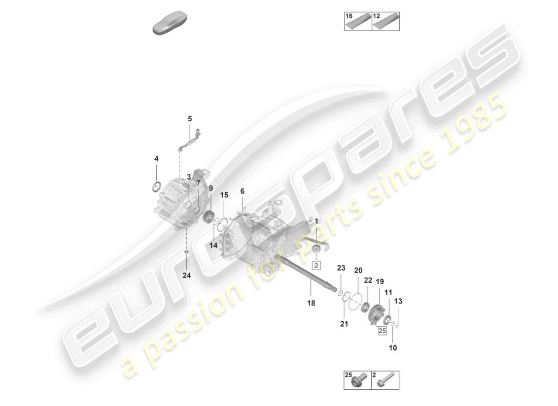 porsche 2023 (taycan 9j1-1) vorderachsdifferential vmg00 einzelteile ersatzteilübersicht