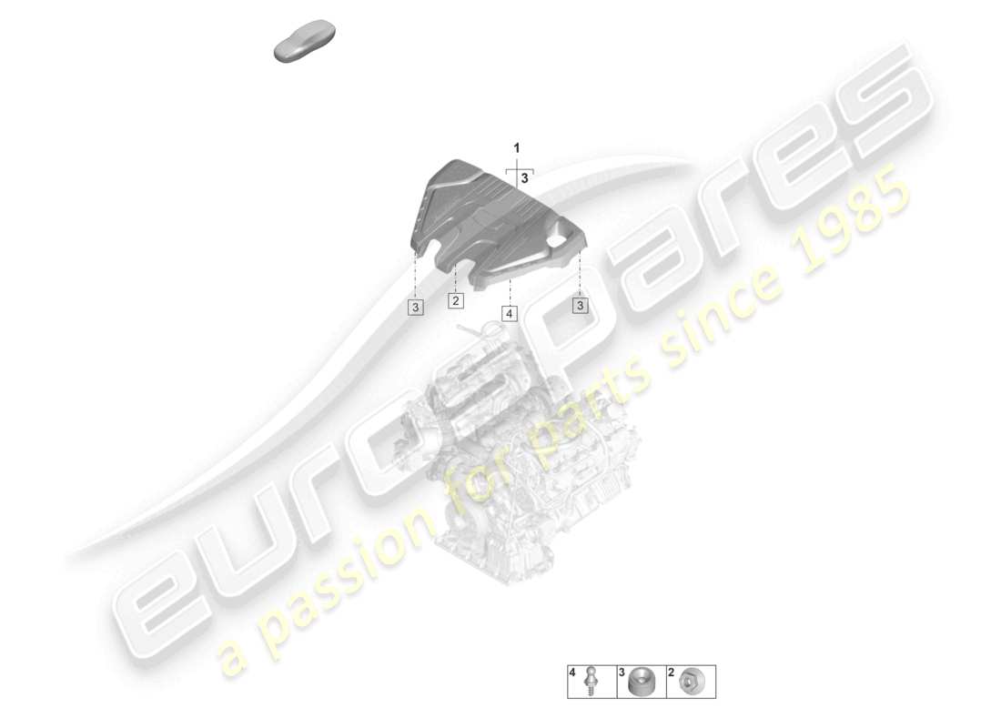 porsche 2026 (panamera 976) motorabdeckung ersatzteildiagramm