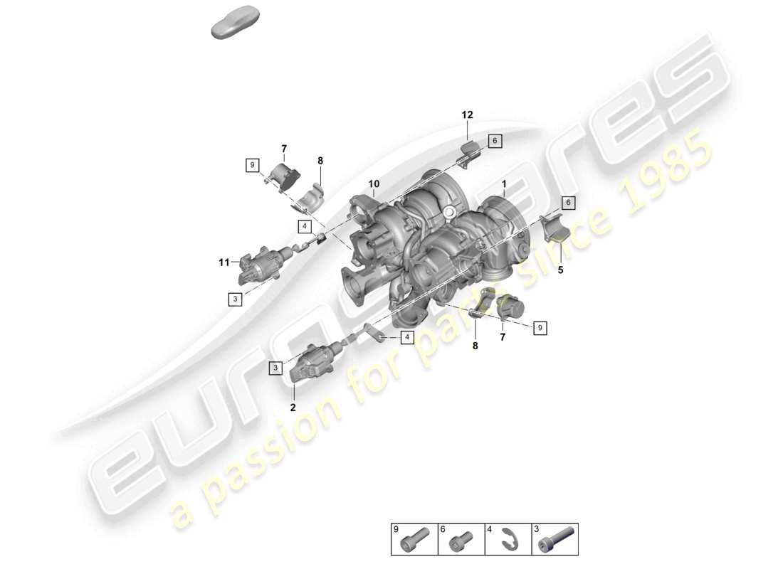 porsche 2025 (cayenne e3 pa) abgasturbolader einzelteile teilediagramm