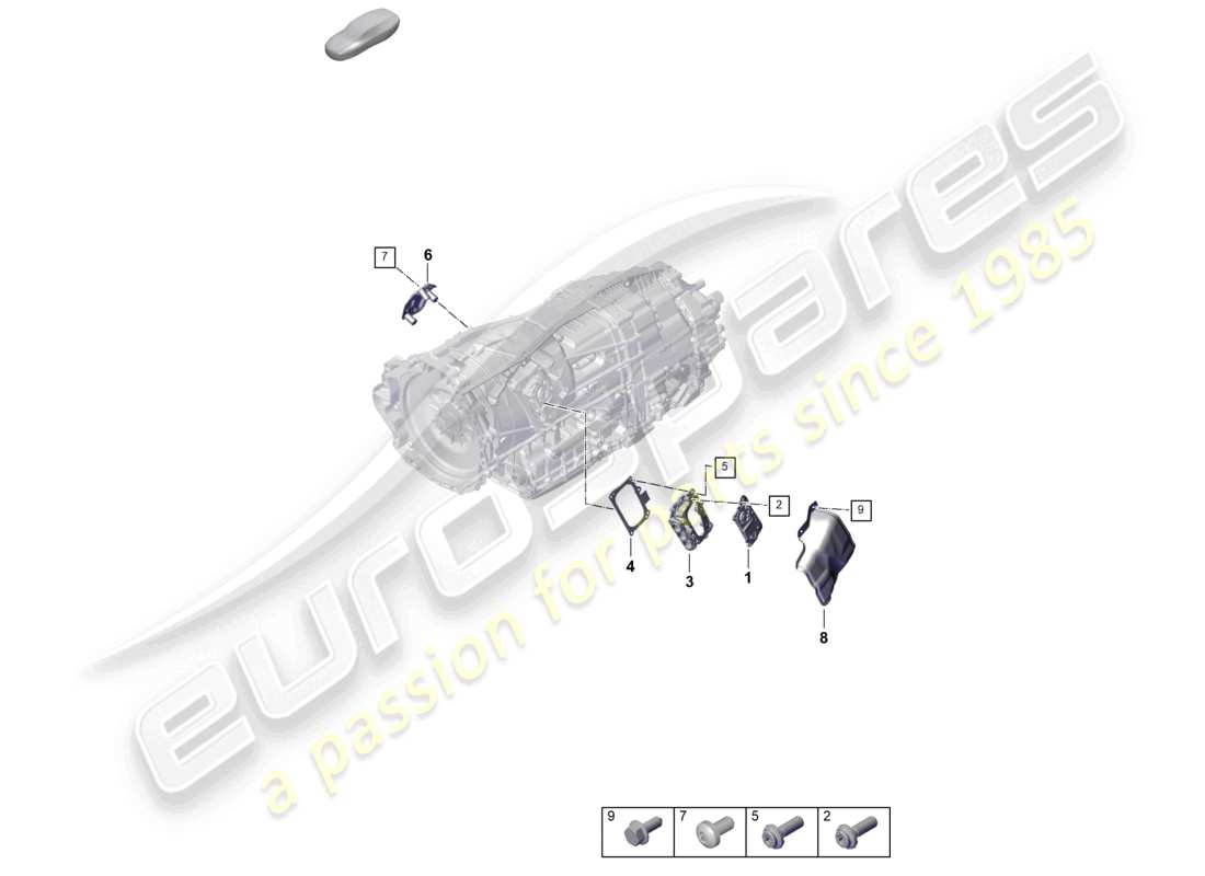 porsche 2024 (panamera 976) 8-speed doppelkupplungsgetriebe - pdk - für fahrzeuge mit hybridantrieb zubehör teilediagramm