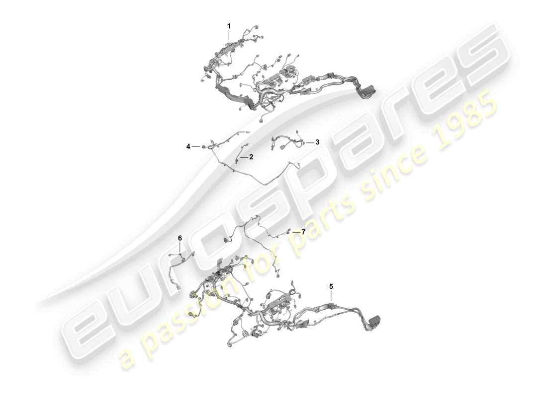 porsche 2024 (panamera 976) kabelsatz für motor kabelbaum für motorvorverdrahtung teilediagramm