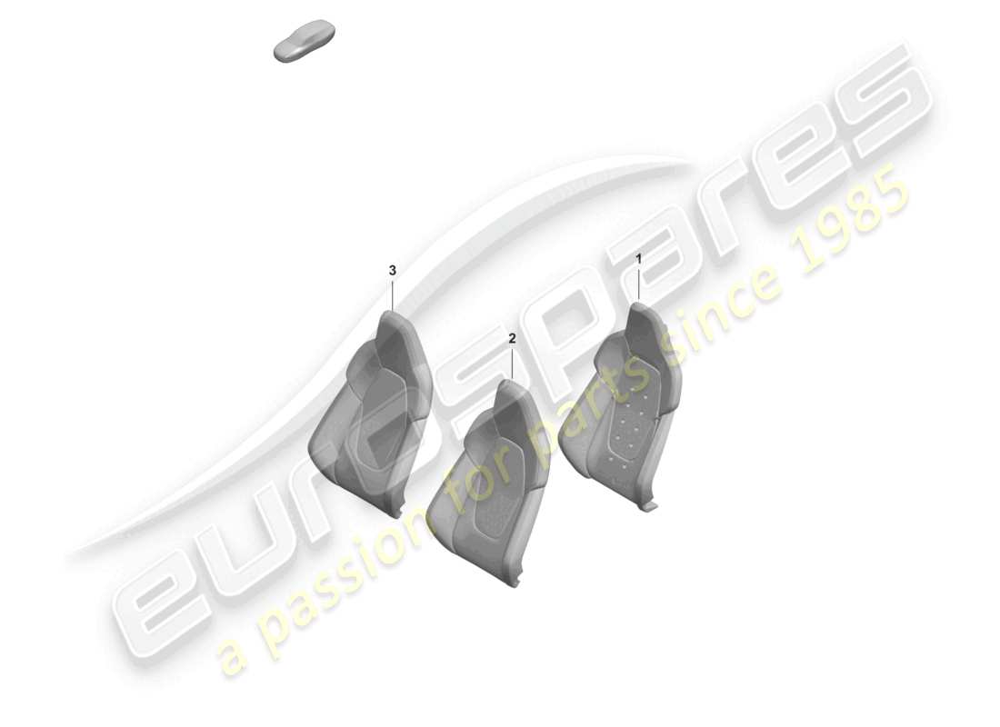 porsche 2023 (992-1 turbo / s) schaumstoffteil vorne rückenlehnenbezug sondermodell 50 jahre turbo teilediagramm