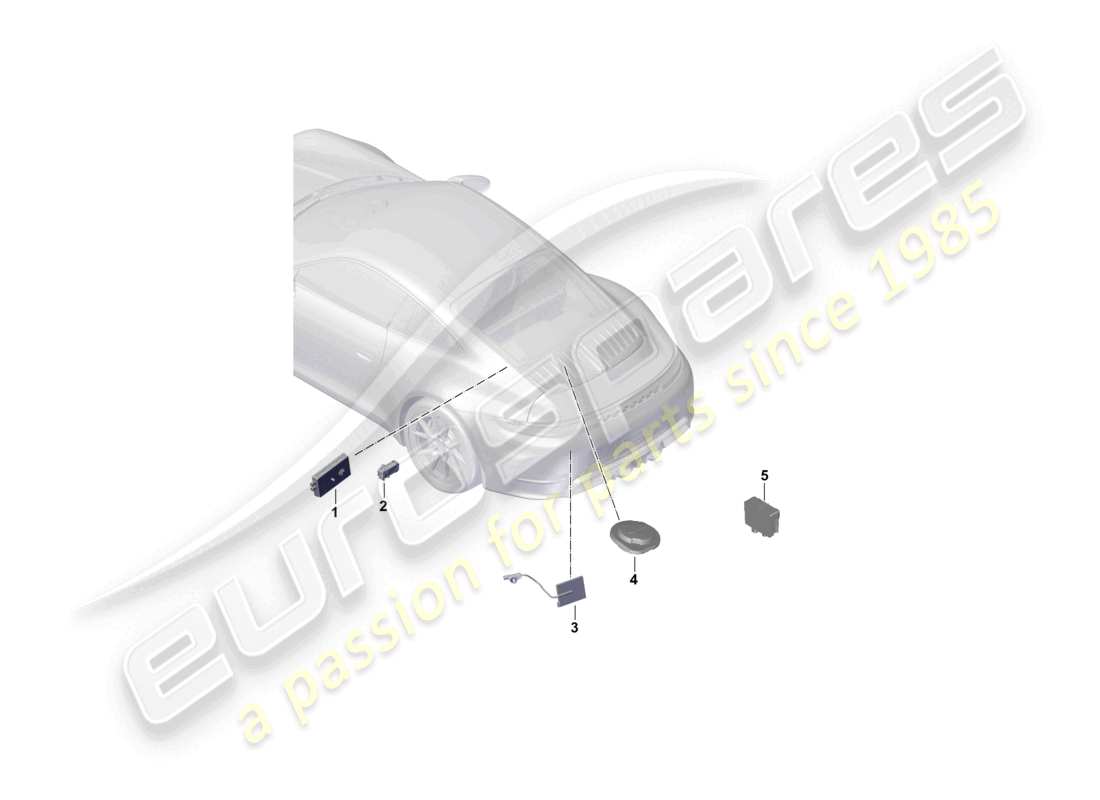 porsche 2024 (992-2) antenne hinten teilediagramm
