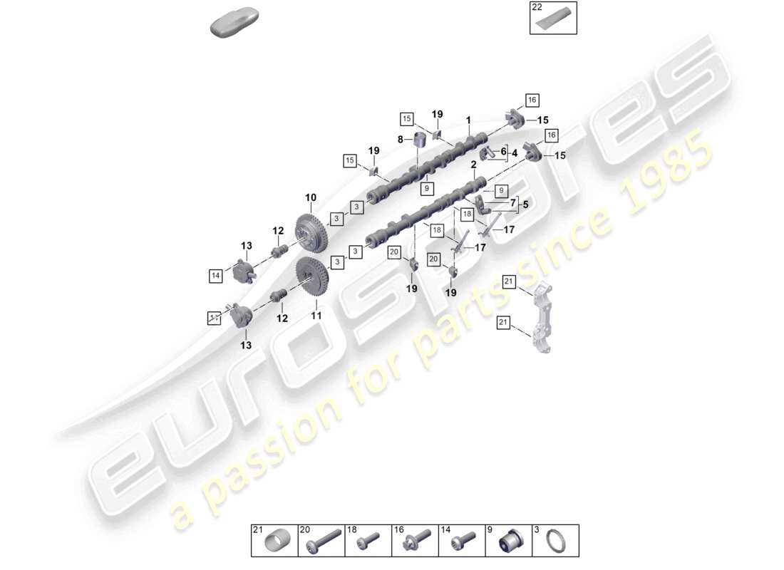 porsche 2024 (992-2) nockenwelle nockenwellenversteller einheit teil diagramm