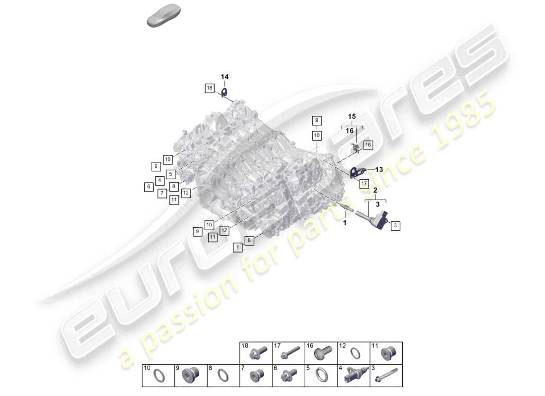 porsche 2024 (992-2) zylinderkopf einzelteile verschlussstopfen sensoren teilediagramm
