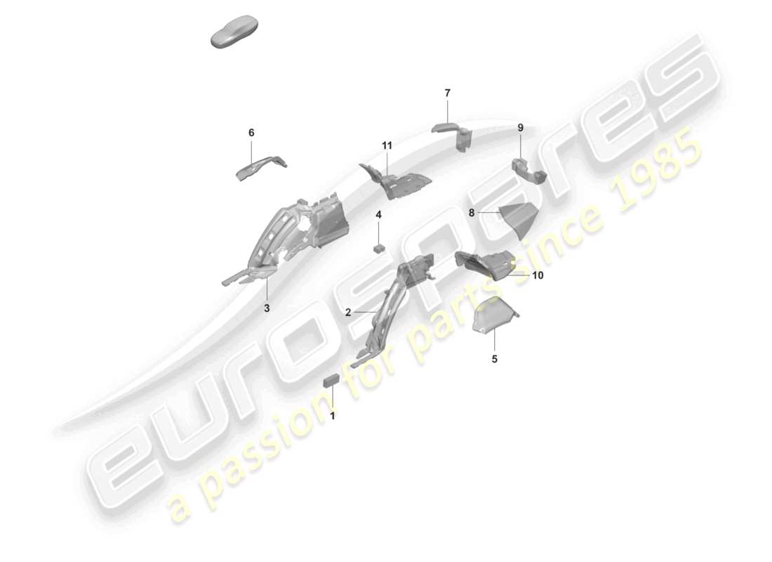 porsche 2023 (panamera 971-2) schalldämpfer seitenverkleidung für den kofferraum teilediagramm