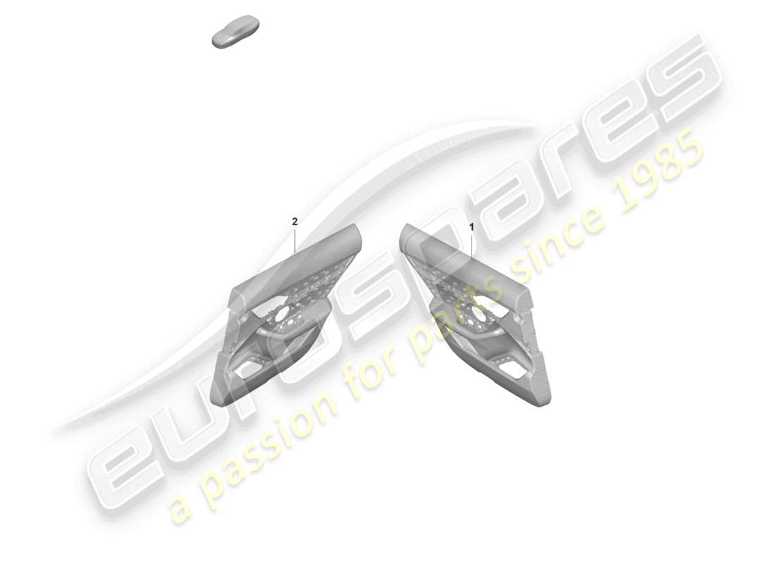 porsche 2021 (taycan 9j1-1) türverkleidung hinten kunstleder mit dekorleiste carbon teilebild