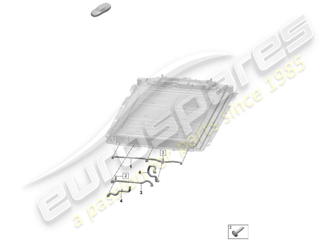 porsche 2025 (macan-e) kühlmittelkühlung hochvoltbatterie teilediagramm