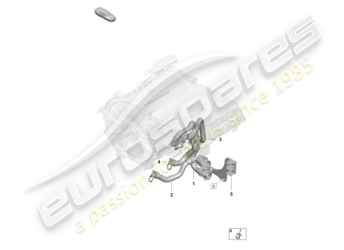 porsche 2021 (taycan 9j1-1) antriebskühlung hinterachse teilediagramm