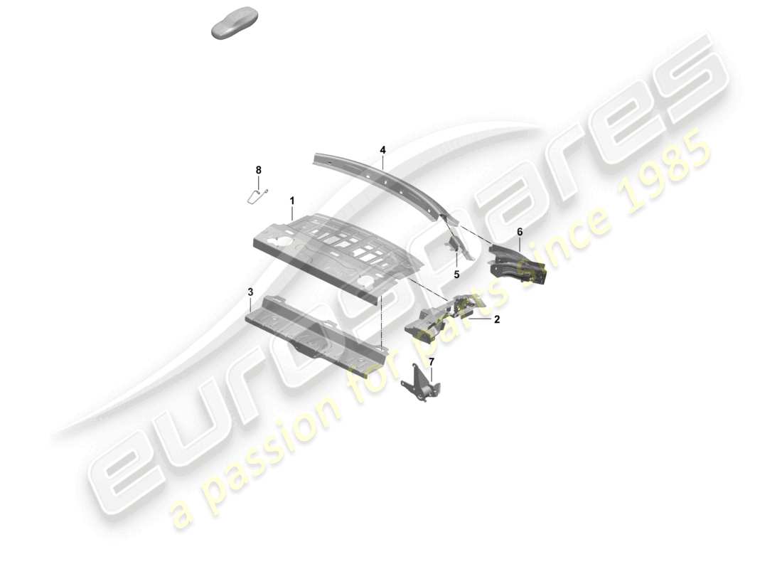 porsche 2026 (taycan 9j1-2) heckablage teilediagramm