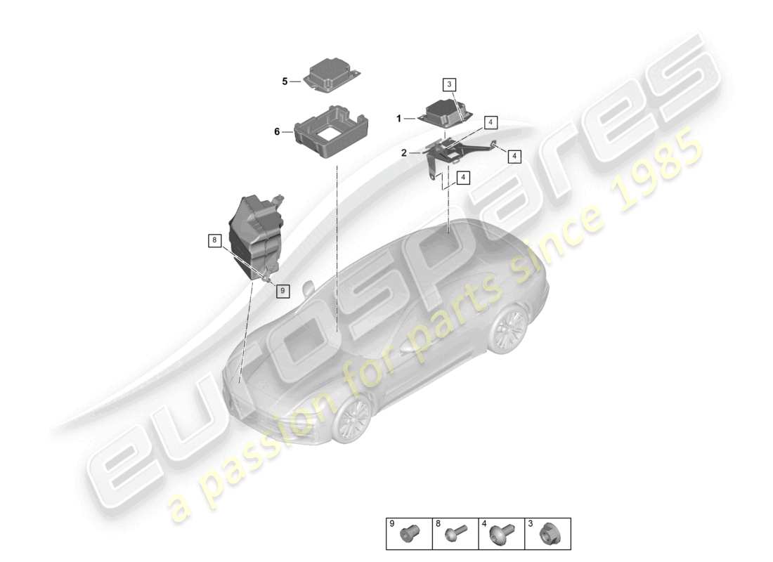 porsche 2026 (panamera 976) steuergerät für motor-soundsystem soundsystem innen teilediagramm